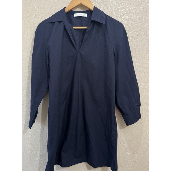 MNG By Mango Shirt Mini Dress Navy Size 4 - Picture 1 of 5